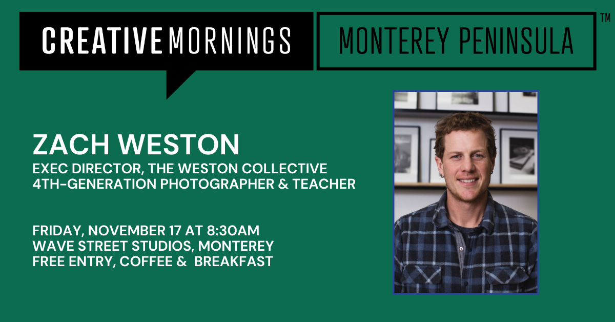 Zach Weston, November 17, 2023 at CreativeMornings Monterey Peninsula